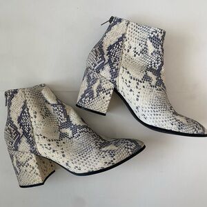 Steve Madden Snakeskin Ankle Boots